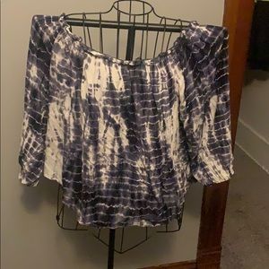 Knox rose blue and white tye dye